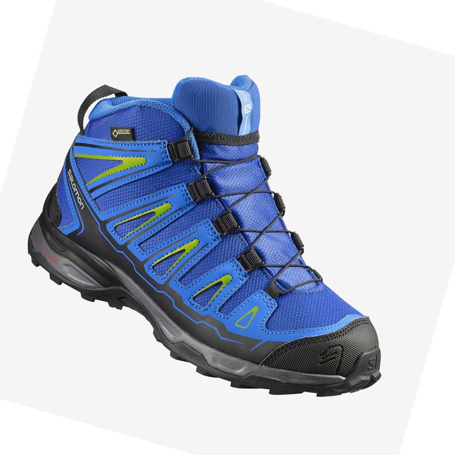 Tenis Senderismo Salomon X-ULTRA MID GORE-TEX GTX J Niños Azules | MX 2034CTV